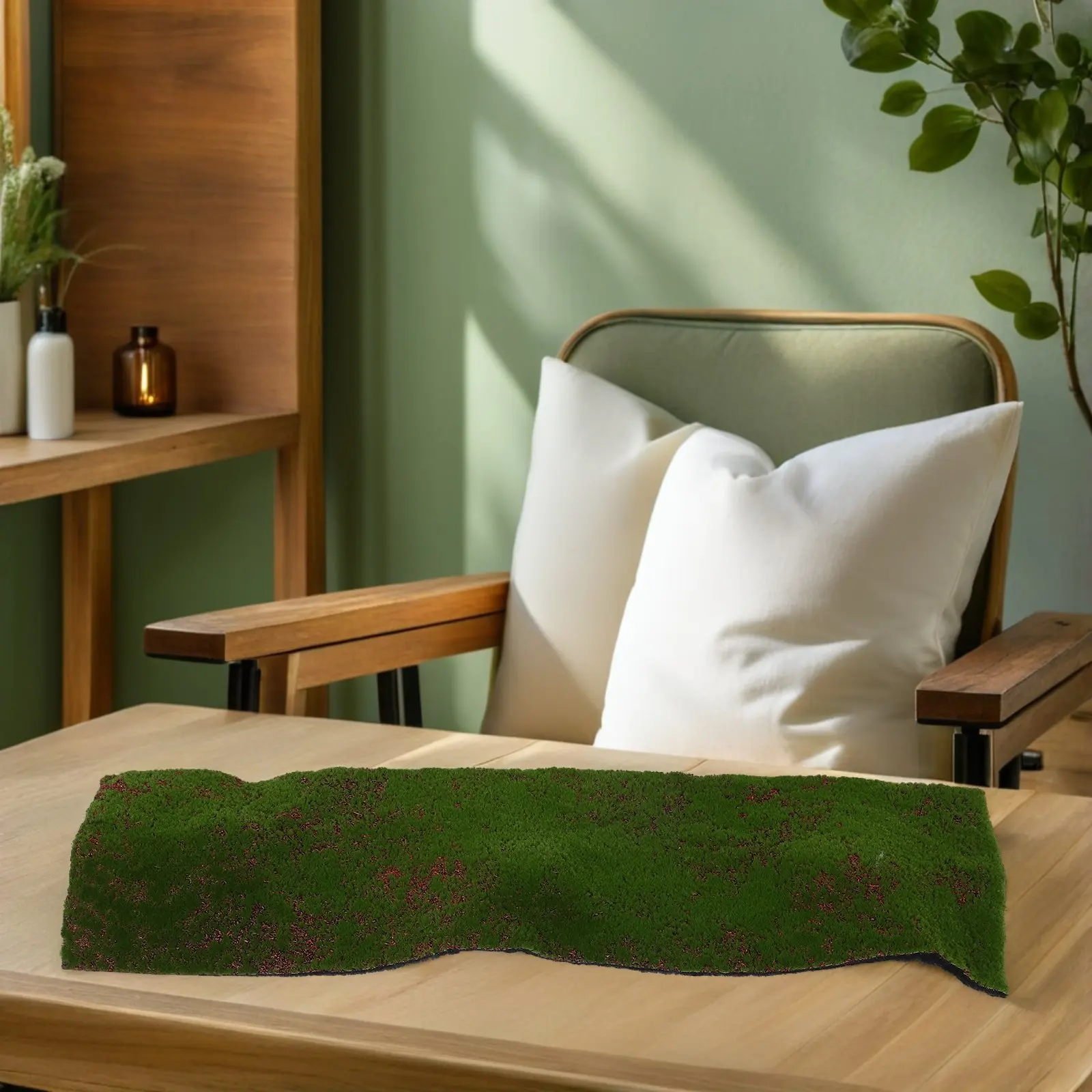 Realistic Artificial Moss Mat 30cmx1m Decorative Green Moss Turf for Indoor Plants DIY Crafts Home Terrarium Decor