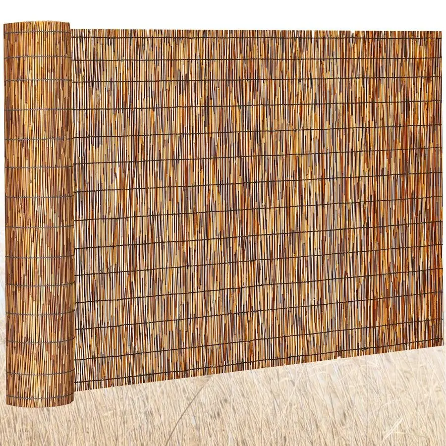 1 Pcs 4 x 16.4 ft Bamboo Privacy Screen, Reed Fence Roller Patio Decorative Fences Reed Screen Curtain for Garden Backyard Patio