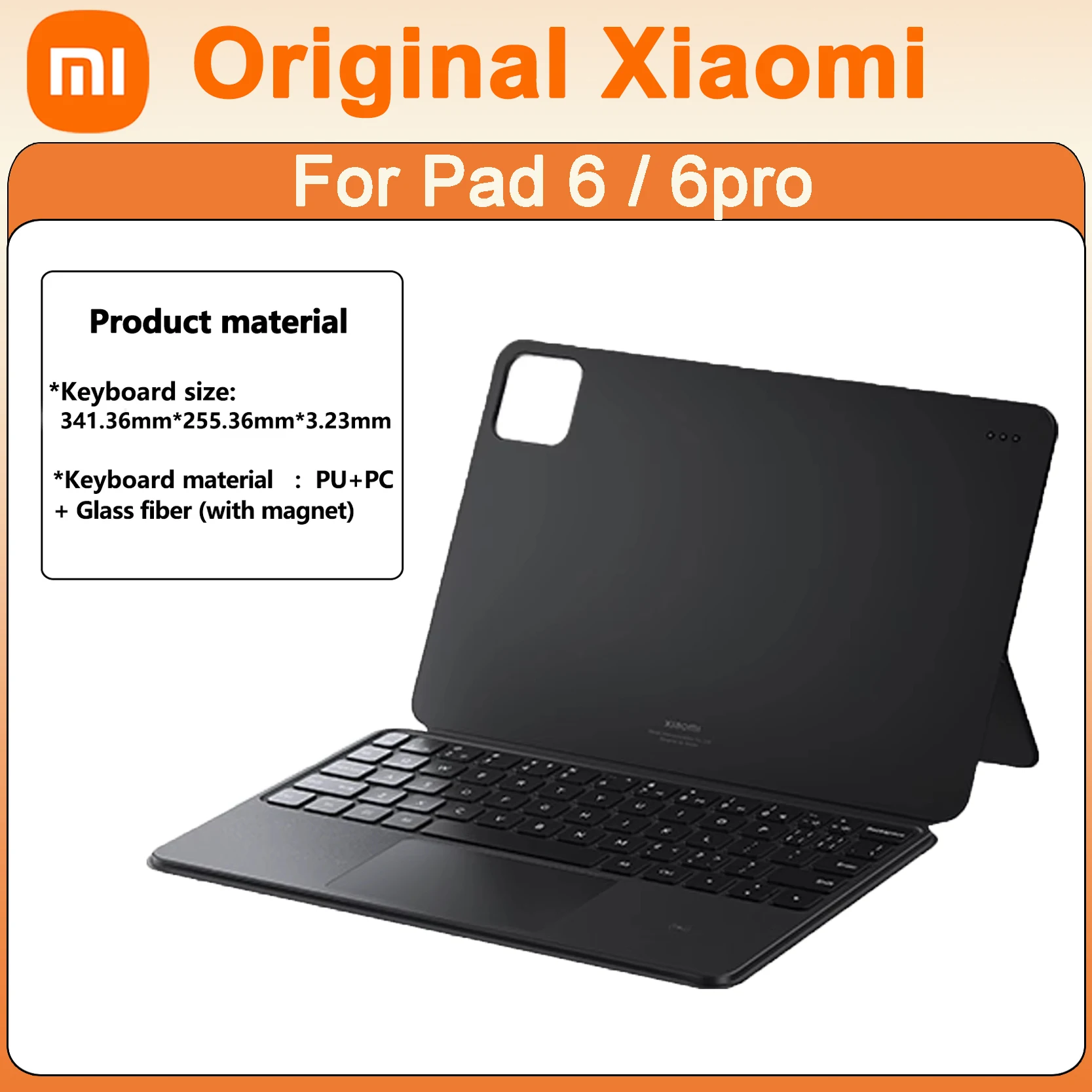 Original Xiaomi Pad 6/6Pro Smart Touch Tablet Keyboard NFC Wireless Ultra Thin Trackpad Flip Adsorption Magnetic Leather Case