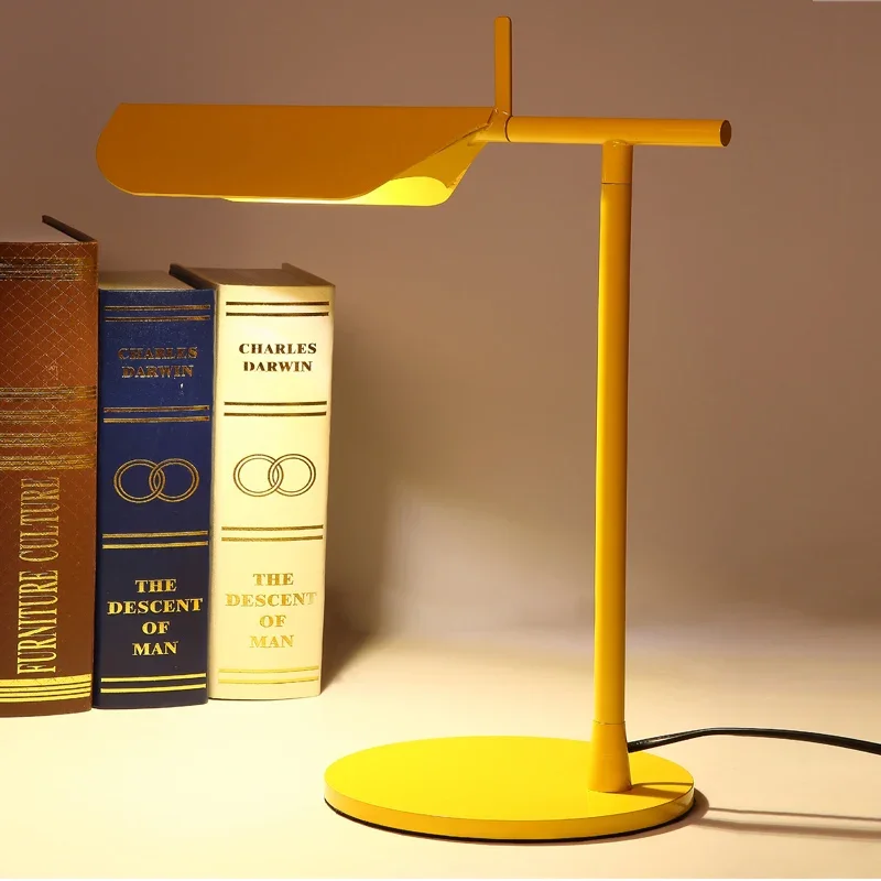 Modern Design LED Table Lamp Reading Light Study Room Bedroom Desk Lighting Office Hotel Bedside White Black Yellow Blue