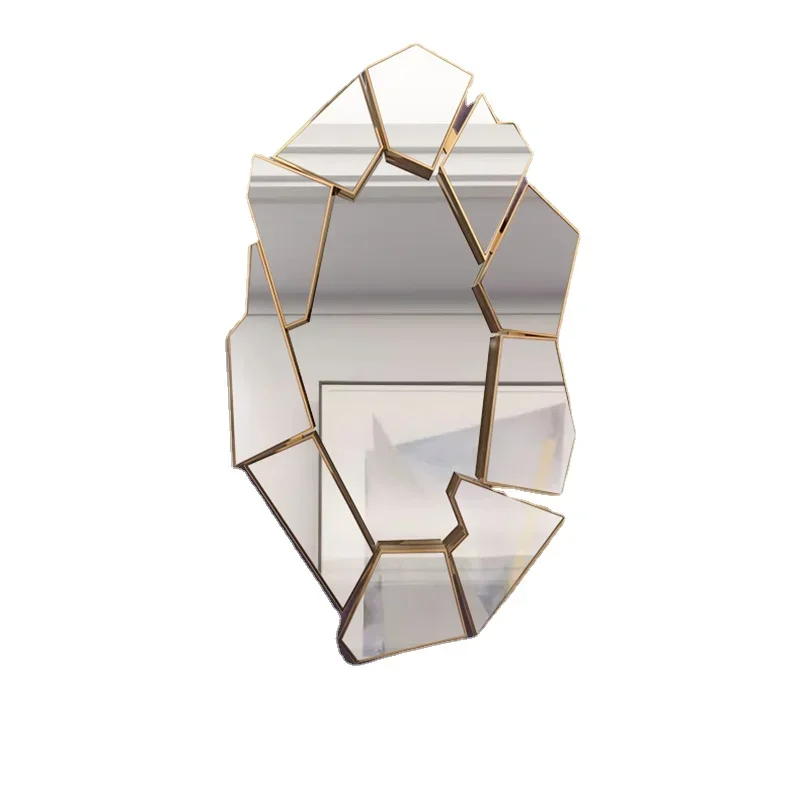 Dressing Home Wall Mirror Bedroom Makeup Decorative Large Mirror Irregular Luxury Room Decor Aesthetic