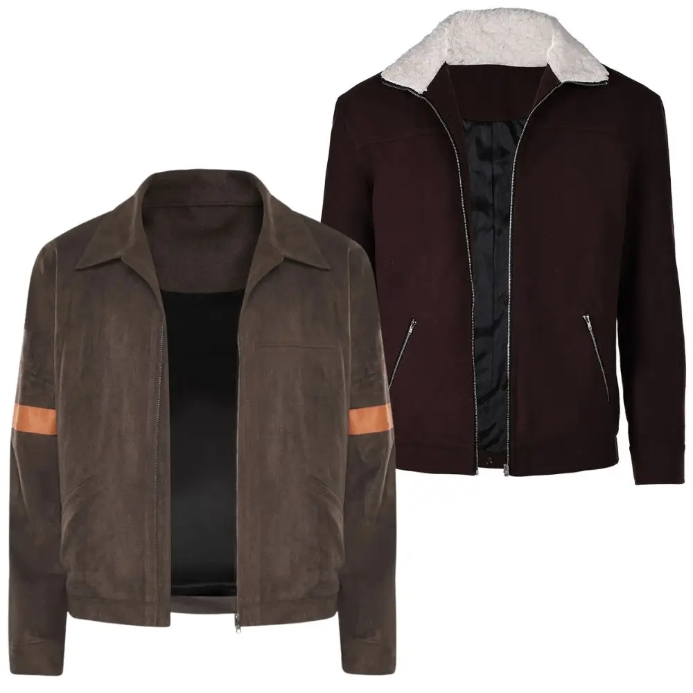 The Walking Cos Dead Rick Grimes PU Leather Jacket Coat Cosplay Costume Men Adult Outfit Halloween Carnival Party Disguise Suit