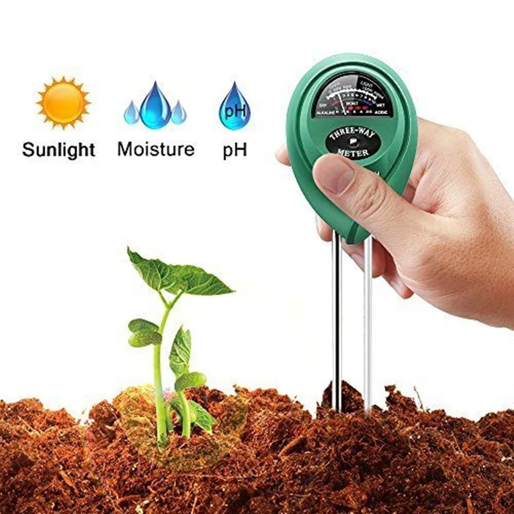 3 in1 6 in1 Soil Meter Moisture Sunlight PH Meter Soil Water Acidity Humidity Light PH Test Garden Plants Flowers Moist Tester