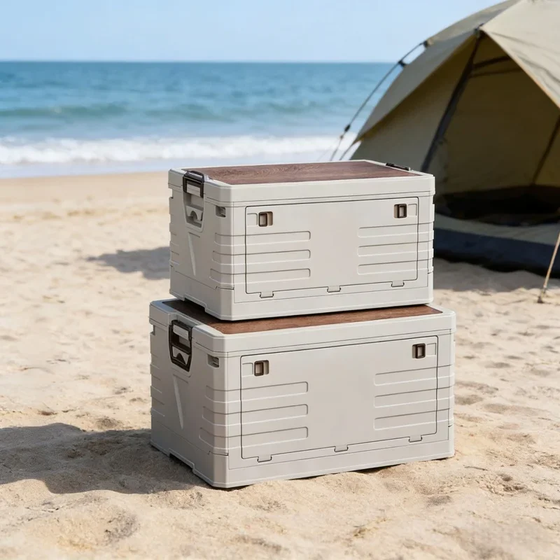 Car Storage Bin Outdoor Camping Foldable Storage Box Large Capacity with Lid Toys Books Food Sundries Organizer Storage Box