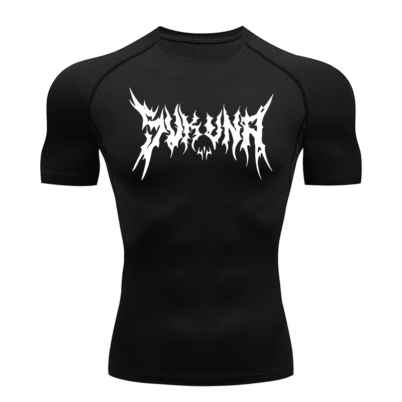 Graphic Compression Shirts for Men Athletic Quick Dry Tshirts Tees Tops Gym Workout Running Baselayers Undershirts Rash Guard