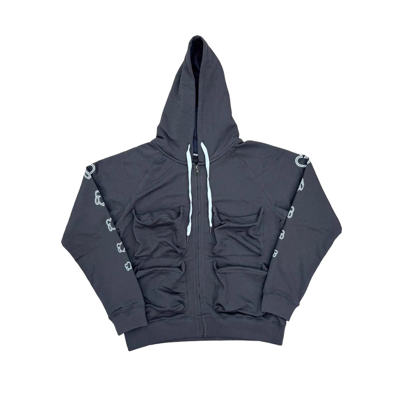 New Luxury Crying Heart Cargo Number Nine Face Pullover Hoodies Hoody hooded Sweatshirts velvet Cotton Thick Fleece Asian R011