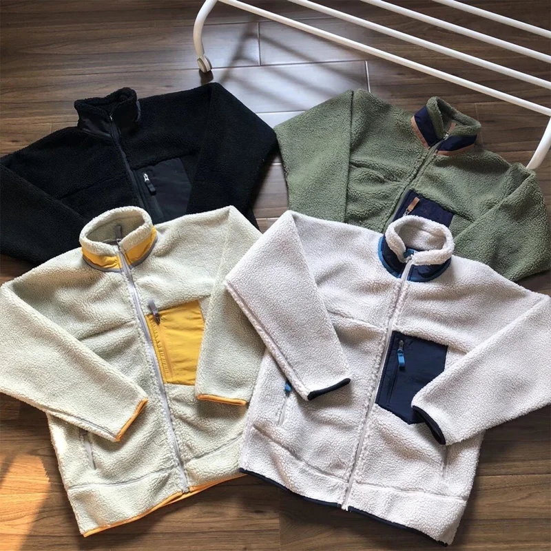 Motorcycle Outdoor Fleece Jacket Double Sided Thickened Plush Windproof Rider Cycling Suit For Men/Women Lamb Wool Jacket