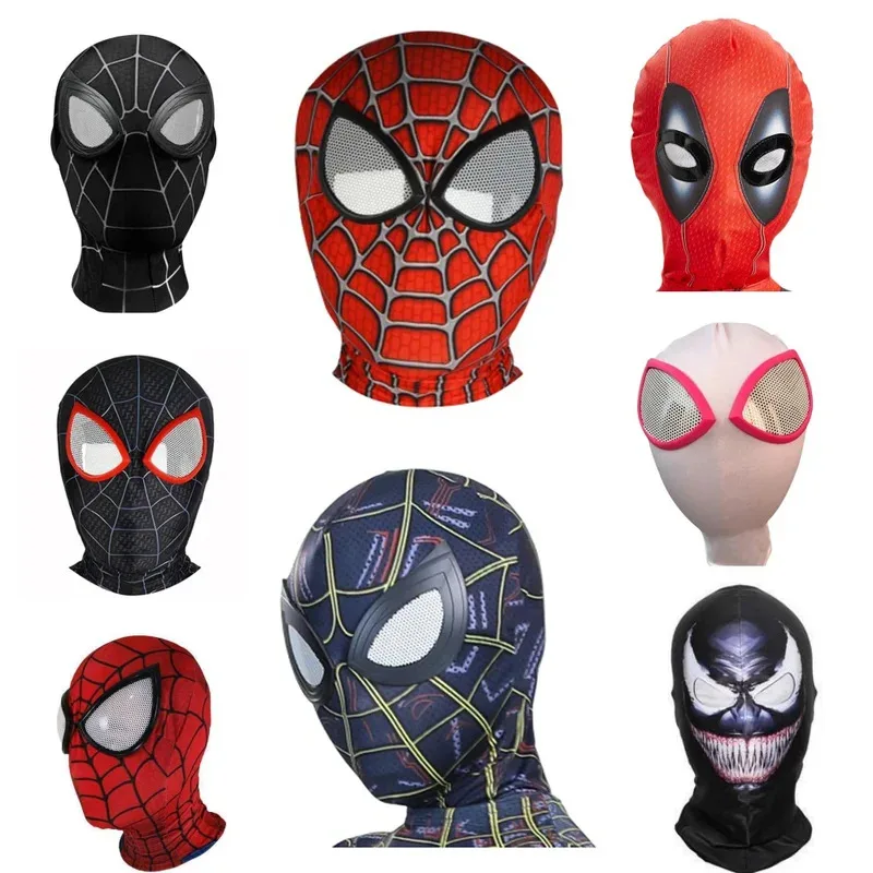 Miles Morales Spierman Cosplay Mask Raimi Superhero Super Hero Iron Spider Mask Halloween Party Costume Mask Adult Kids Cosplay