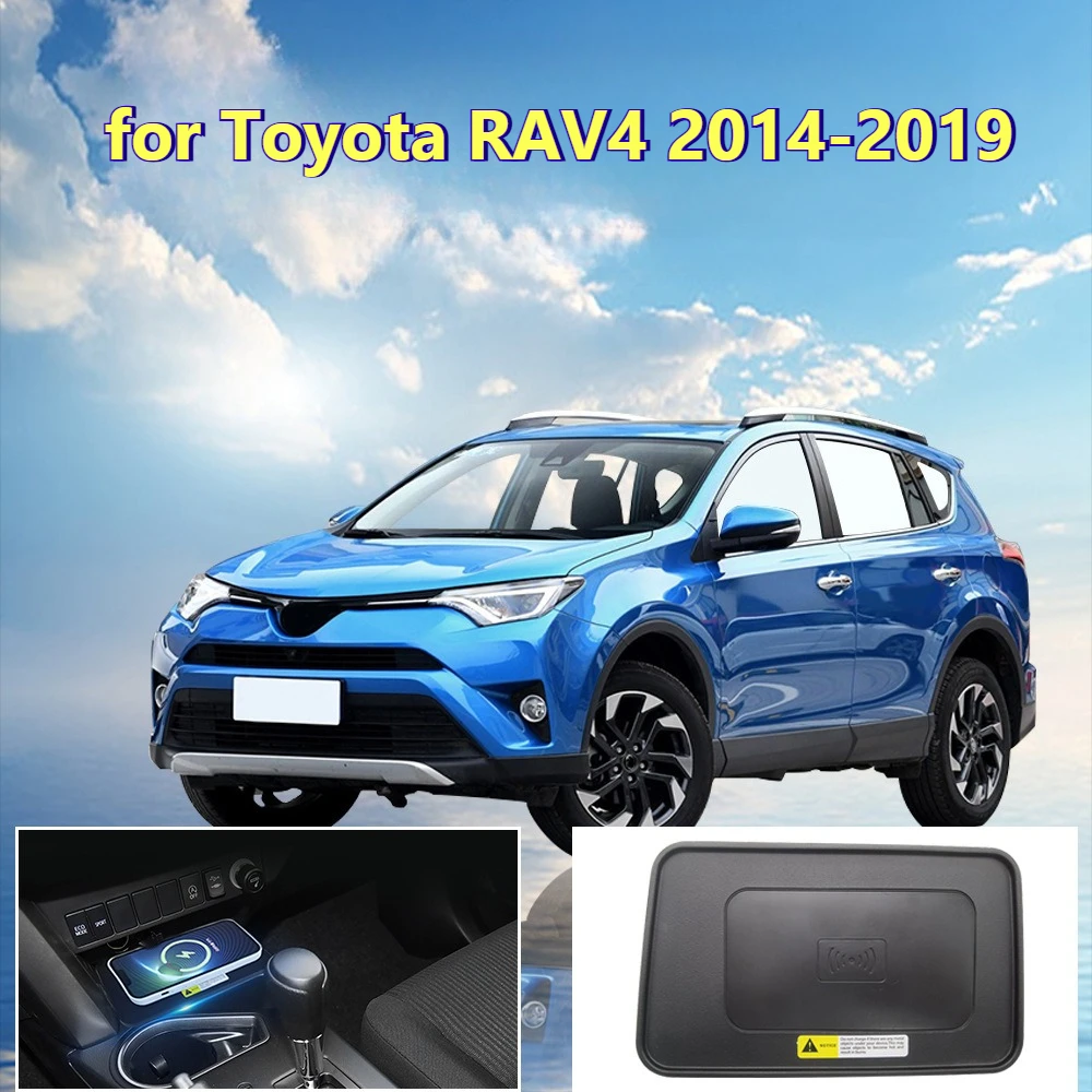 for Toyota RAV4 4th 2014-2019 Car Wireless Charger Center Console Smart Q-I/Magnetic Version Fast Charging Pad Phone Holder