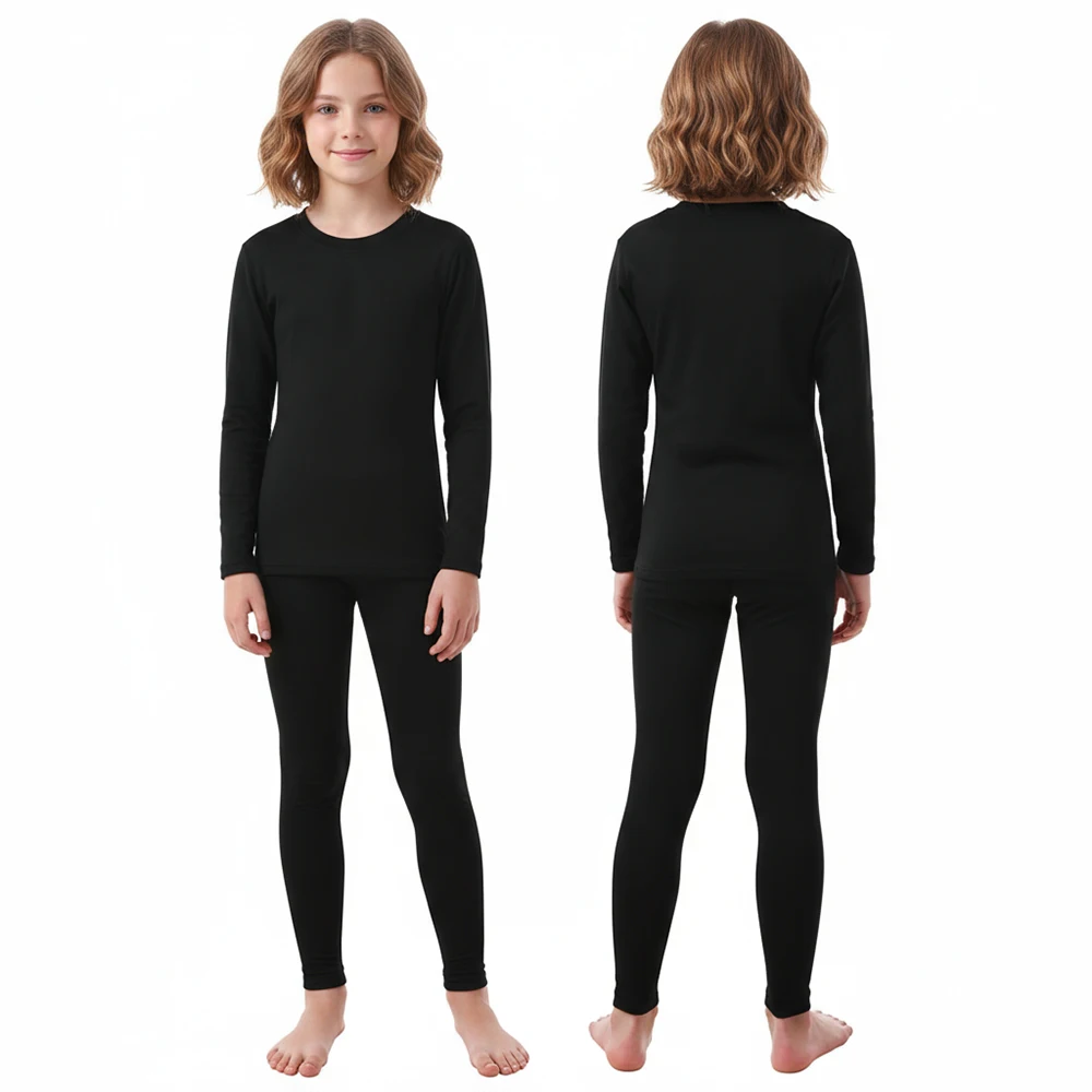 Children Winter Ski Thermal Underwear Sets Boys Girls Autumn Winter Warm Breathable Thermo Underwear Sets Long Sleeve T-shirt