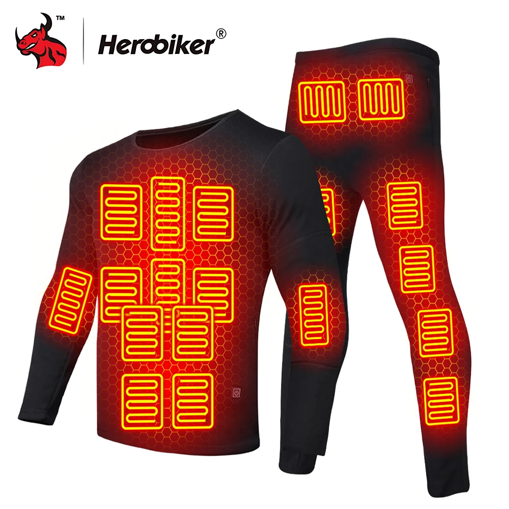 Winter Heating Jacket 22 Zones Heated Underwear Women Men Ski Suit Motorcycle Jacket USB Electric Thermal Long Heating Clothing