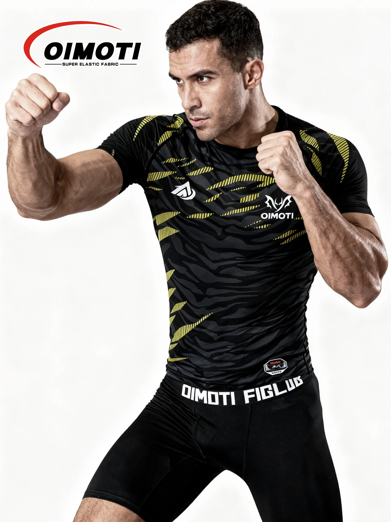 Men's Quick Drying Compression Running T-Shirt Sports Fitness Short Sleeve Gym Jersey Elastic Tight Fitness Clothing