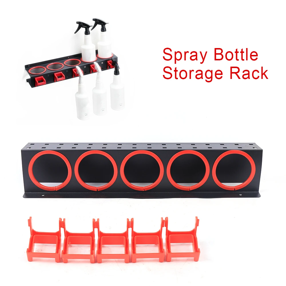 5 Hole Holder Can Holder, Spray Cans Shelf,Spray Bottle Storage Rack,Organiser Wall Mounted Watering Can Rack Multifunction Tool