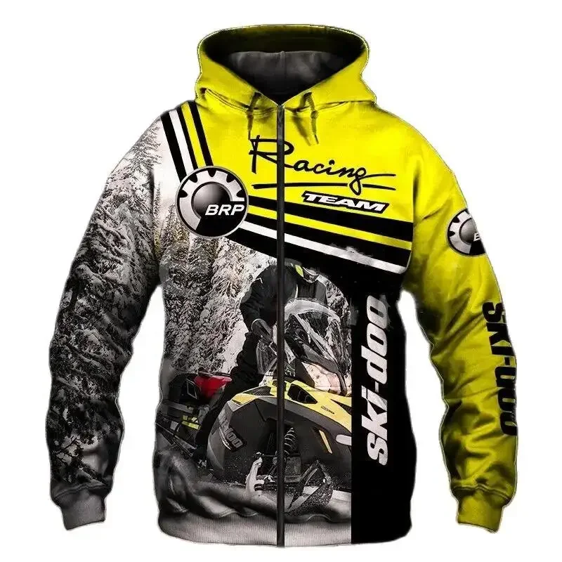 Pop New BRP Can Am Men's Blues 3D Digital Printing High Quality Collage Harajuku Luxury Street Fashion