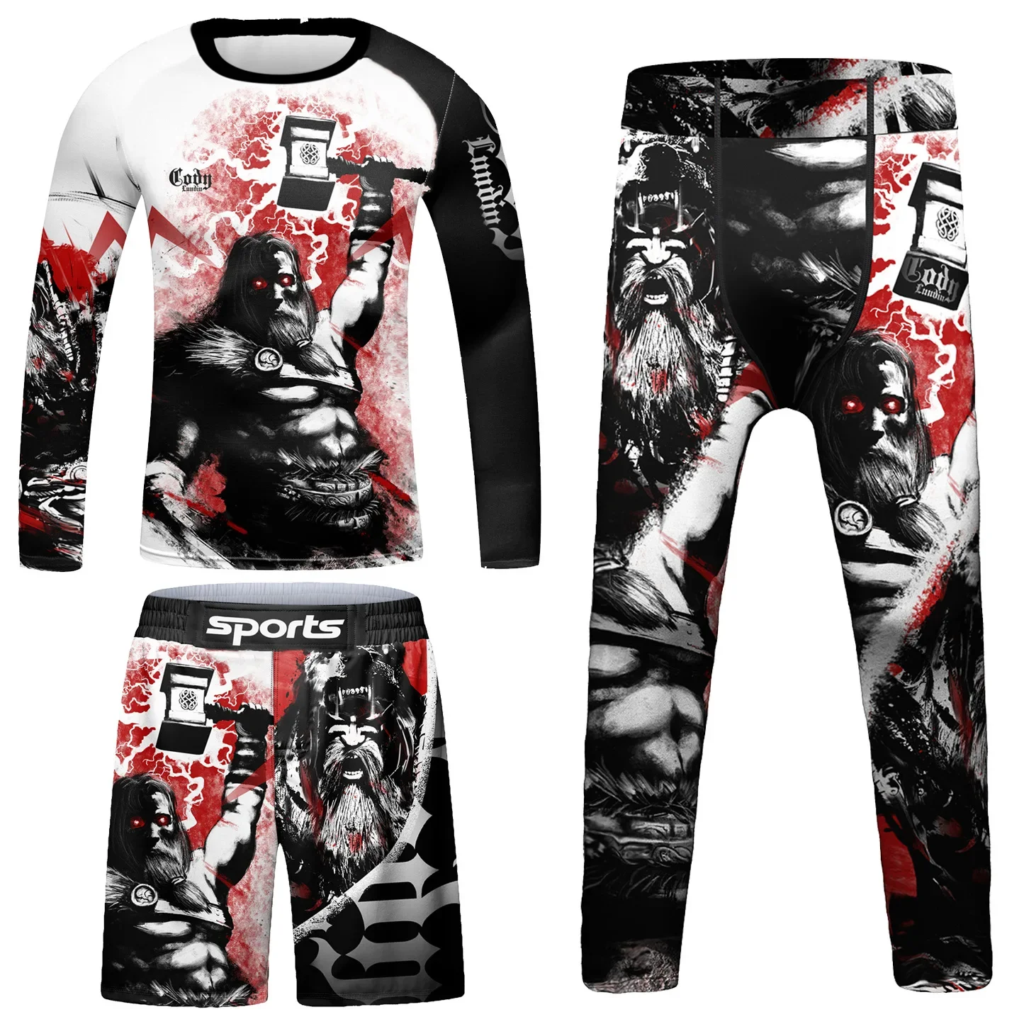 Kids Sportswear MMA Muay Thai Boxing Set Rashguard Boys Running Tracksuit Children Exercise Basketball Fitness Training Clothing
