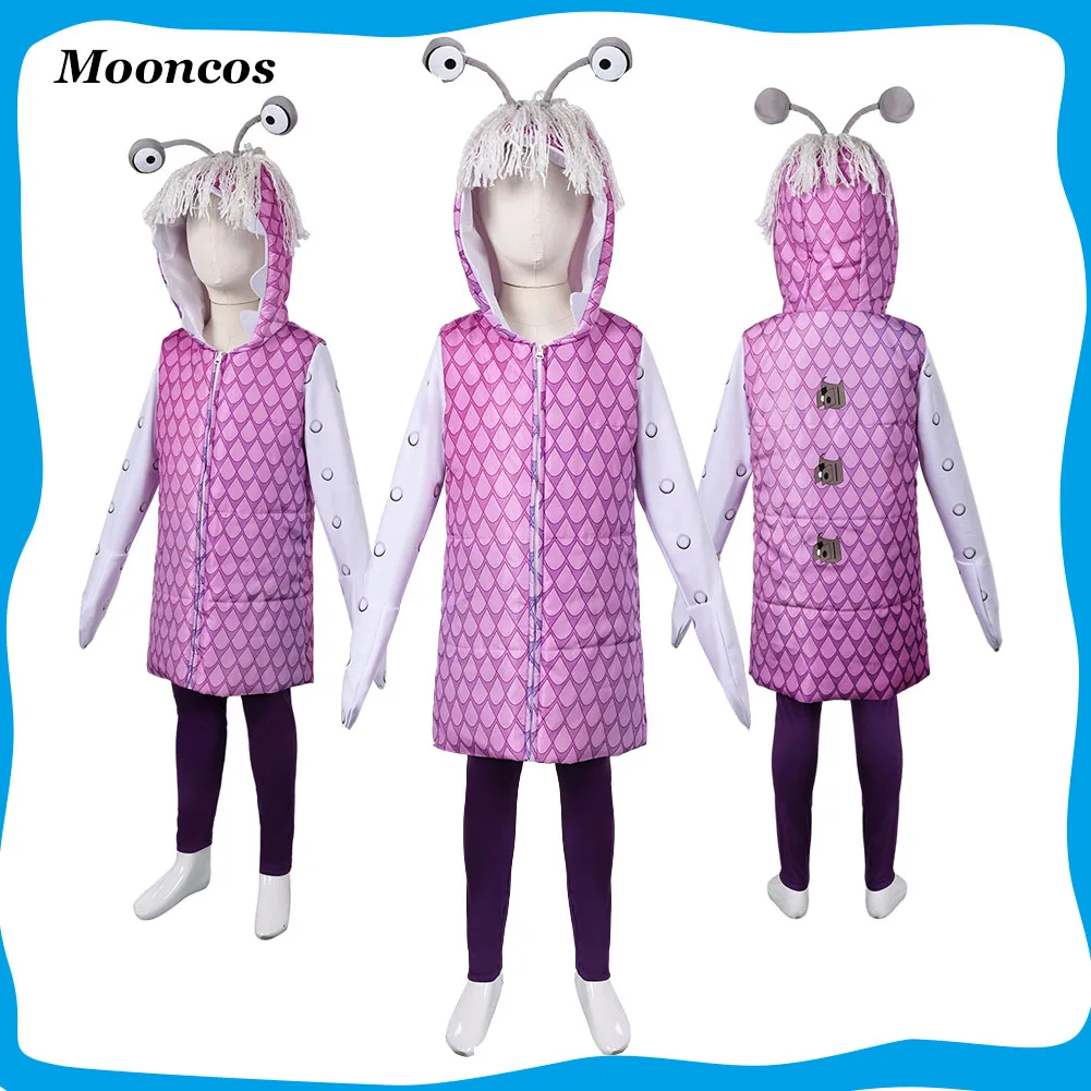 Cartoon Movie Monsters Company Boo Cosplay Costume for Kids Children Boys Girls Roleplay Clothing Halloween Carnival Party Suit