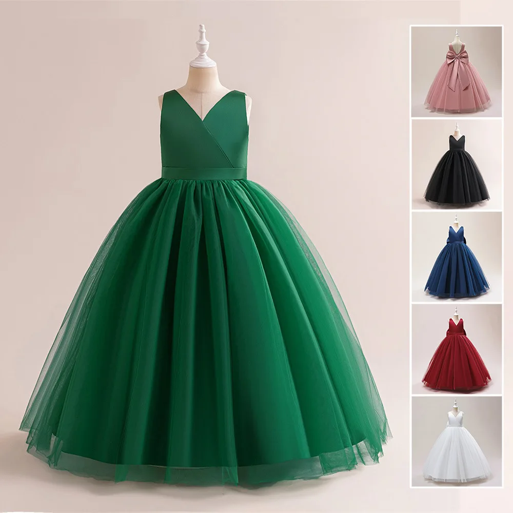 Teens Bridesmaid Dress For Girls Children Costume Sequin Girl Christmas Wedding Party Dresses Pageant Formal Evening Vestidos