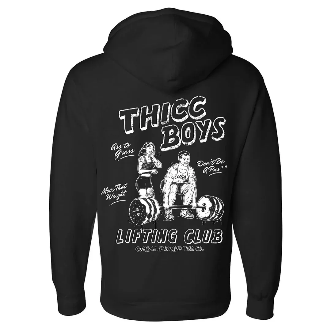 2025 Autumn and Winter Thicc Boys Lifting Club Men's Hoodie High-end Luxury Is for Both Men and Women Top Y2k