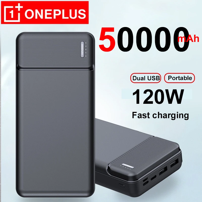 OnePlus 50000mAh Power Bank Portable Charger External Battery PoverBank High Capacity Fast Charging Powerbank For iPhone Samsung