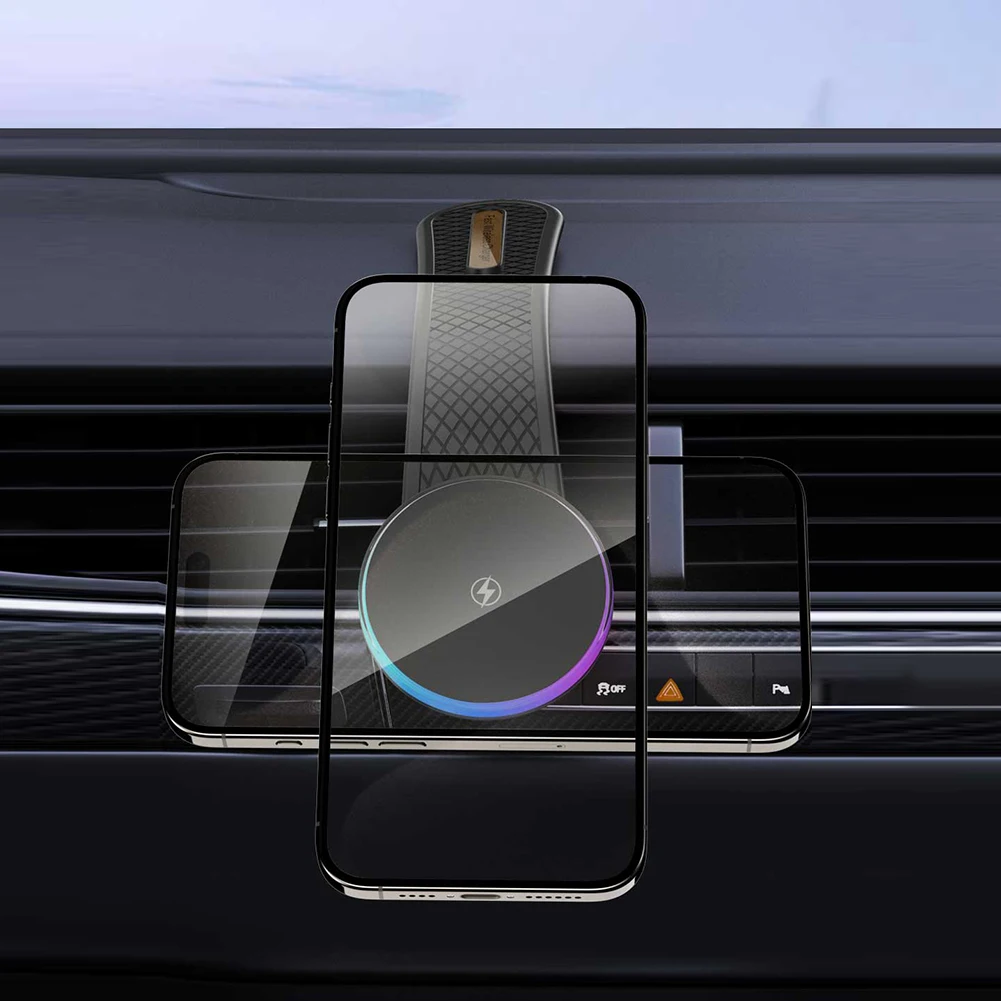 Car Mount Charger Magnetic Car Wireless Charger Phone Stand15W Fast Charging Phone Support Holder for iPhone 15/14/13/12 Series