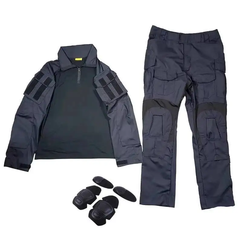 Outdoor Tactical Multicam G Uniform Top Pants Suit With Knee Elbow Pads Camo Military Combat Clothes Field Jacket Trousers
