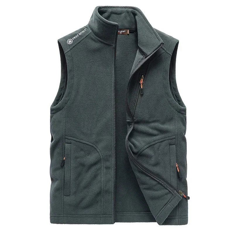 Men Fleece Warm Vest Jackets Autumn Winter Leisure Waistcoat Outdoor Tactical Military Hunting Hiking Motorcycle Fishing Vests