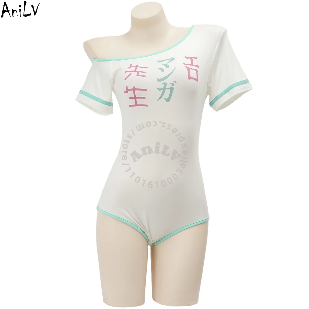 AniLV Japanese Anime Girl Bodysuit Swimsuit Uniform Gym Outfits Cosplay Costumes
