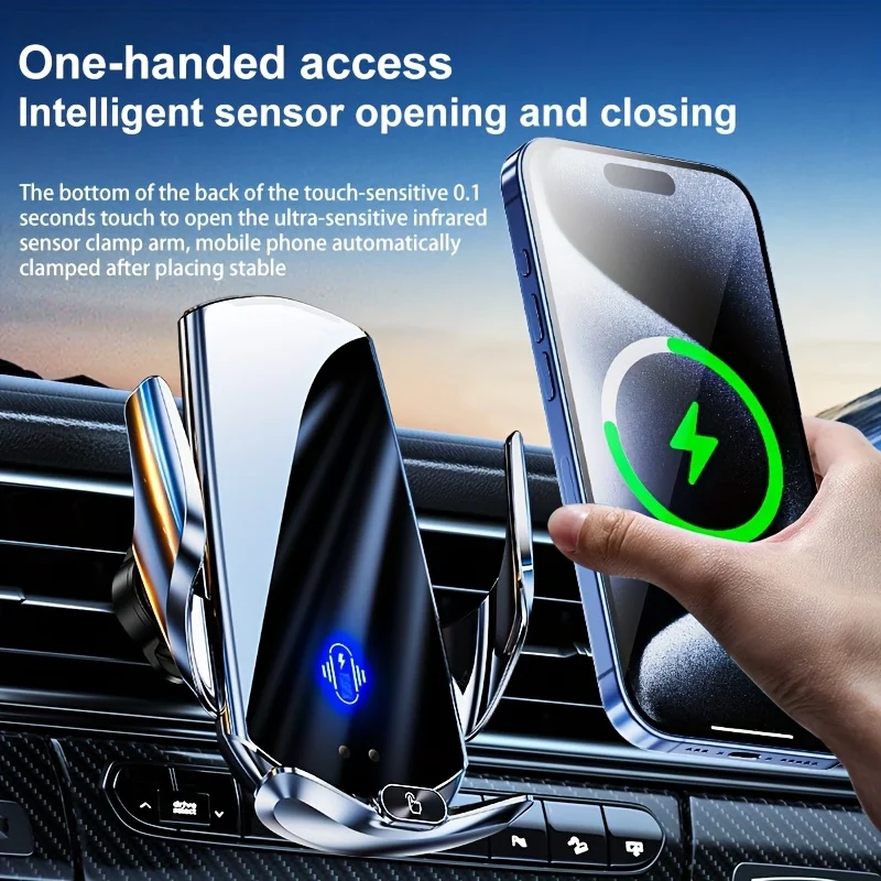 Car Wireless Charger Magnetic Fast Charging Station Air Vent Stand Car Phone Holder Mount For iPhone 15 14 13 12 Samsung Xiaomi