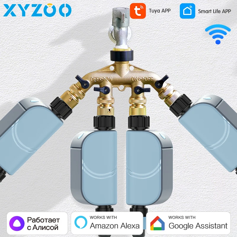 WiFi Automatic Sprinkler Timer Remote Garden Water Timer Smart Irrigation Watering Rain Delay Programmable System Alexa Google